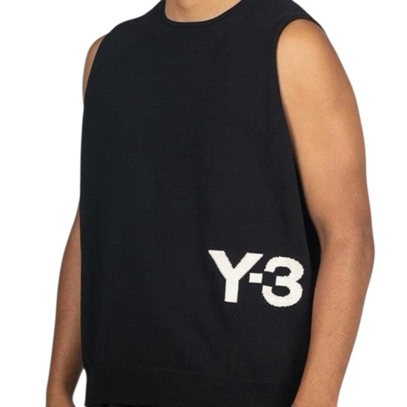 Y-3 Black Sleeveless Knit Top - Picture 5 of 14